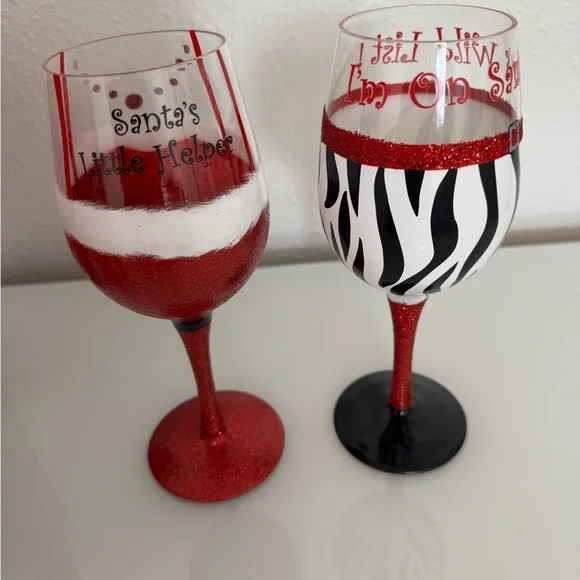 Kirkland's Christmas Wine Glass Set - Picture 3 of 3